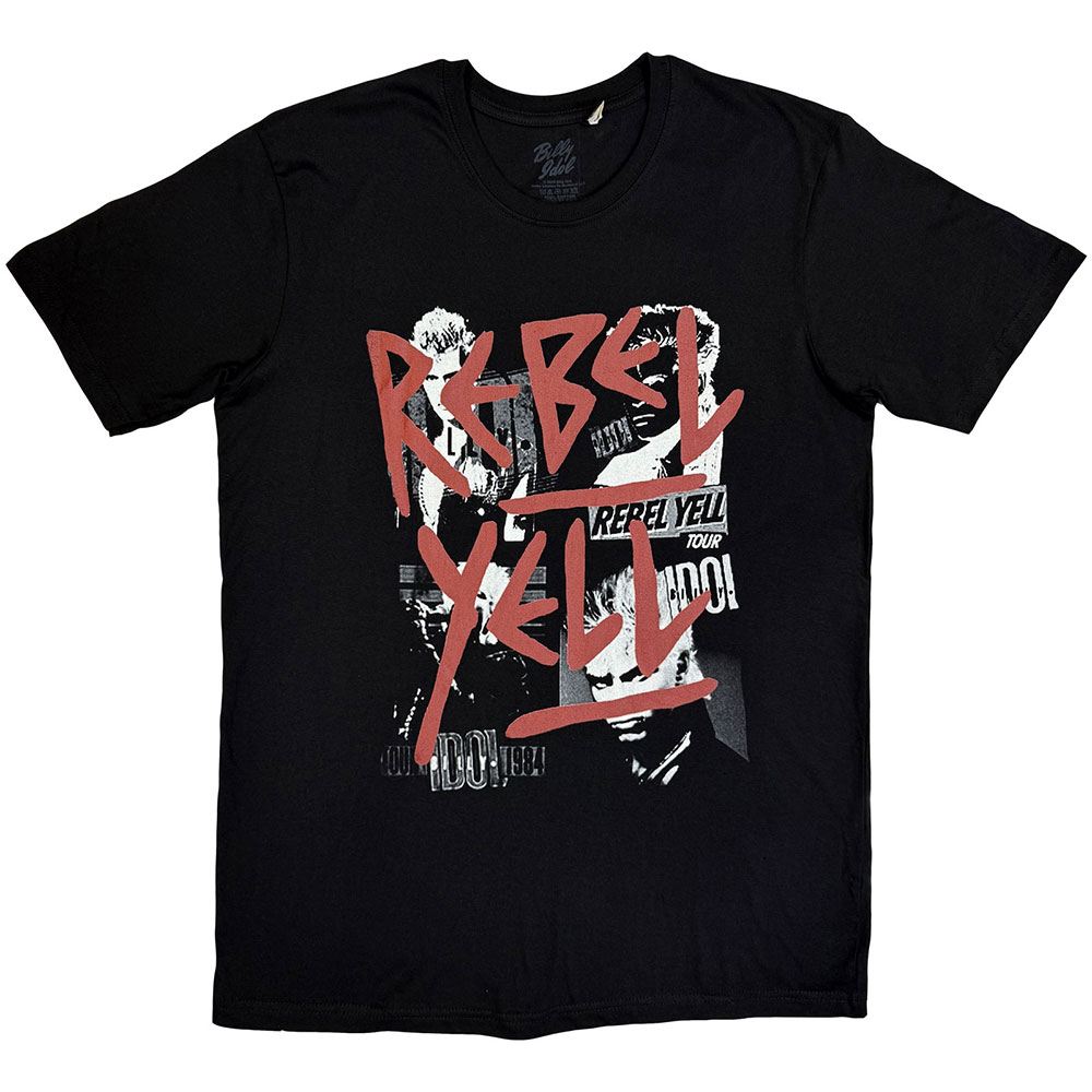 Billy Idol - Tour '84 Heren Tshirt - Zwart